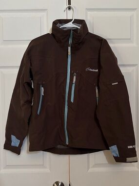 Cloudveil Women’s S Gore-Tex Ski Snow Jacket Brown Blue Waterproof